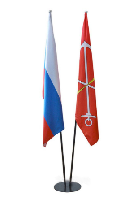 Кабинетный флагшток металлический с основанием Диск 2 штока 2,5 м