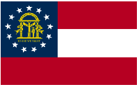 Флаг штата Джорджия (США) 90х135 см Флаг штата Джорджия (США) 90х135 см