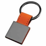 Брелок "Магия черного" квадратный; оранжевый; 7,3х3 см; металл, иск. кожа