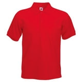 Поло "Slim Fit Polo", красный_M, 97% х/б, 3% эластан, 220 г/м2