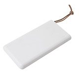 Универсальный аккумулятор STRAP (10000mAh), белый с коричневым, 6,9х13,2х1,5 см, пластик, шт