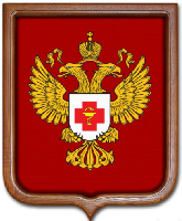 Герб Минздравсоцразвития РФ 53х61 см, печатный, рамка светлое дерево Герб Минздравсоцразвития РФ 53х61 см, печатный, рамка светлое дерево