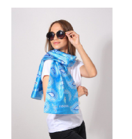 Платок Шанель 30х140 см, с полной запечаткой