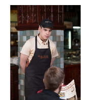 Фартук Капучино с разрезом, однотонный Фартук Капучино с разрезом, однотонный