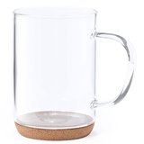 Кружка HINDRAS, 450мл, 11,5х8см, боросиликатное стекло, пробковое дерево