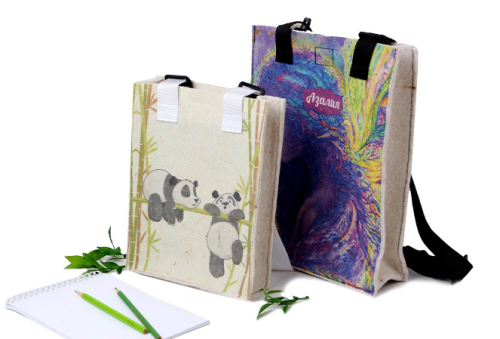 Рюкзак из войлока взрослый с полной запечаткой